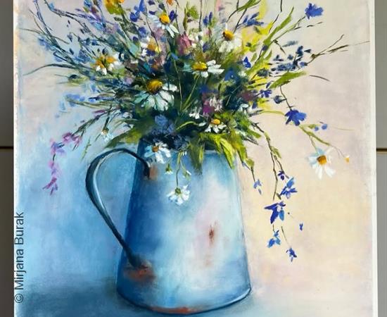 "Old Bouquet in Blue"